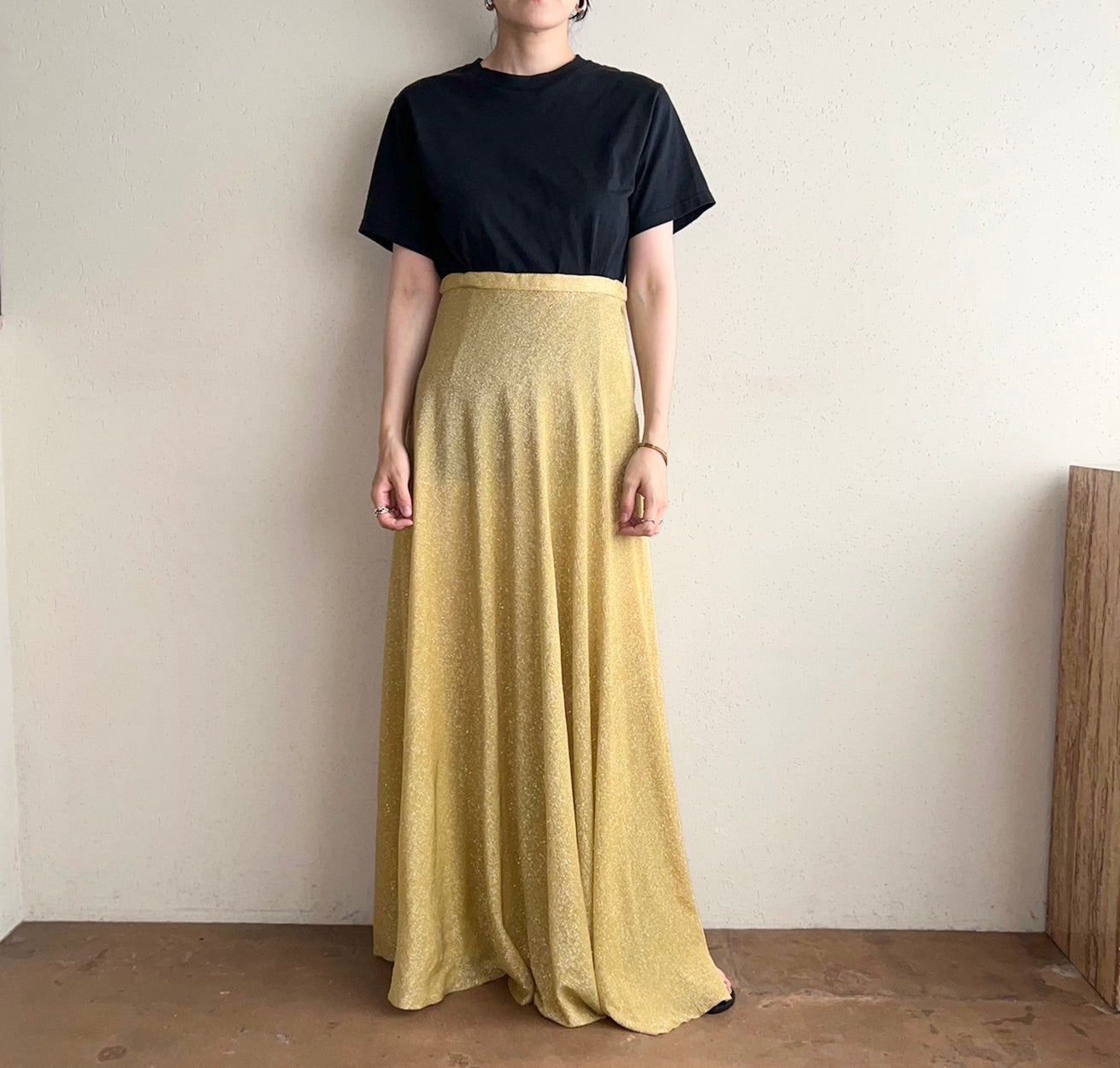 70s Glitter Maxi Skirt