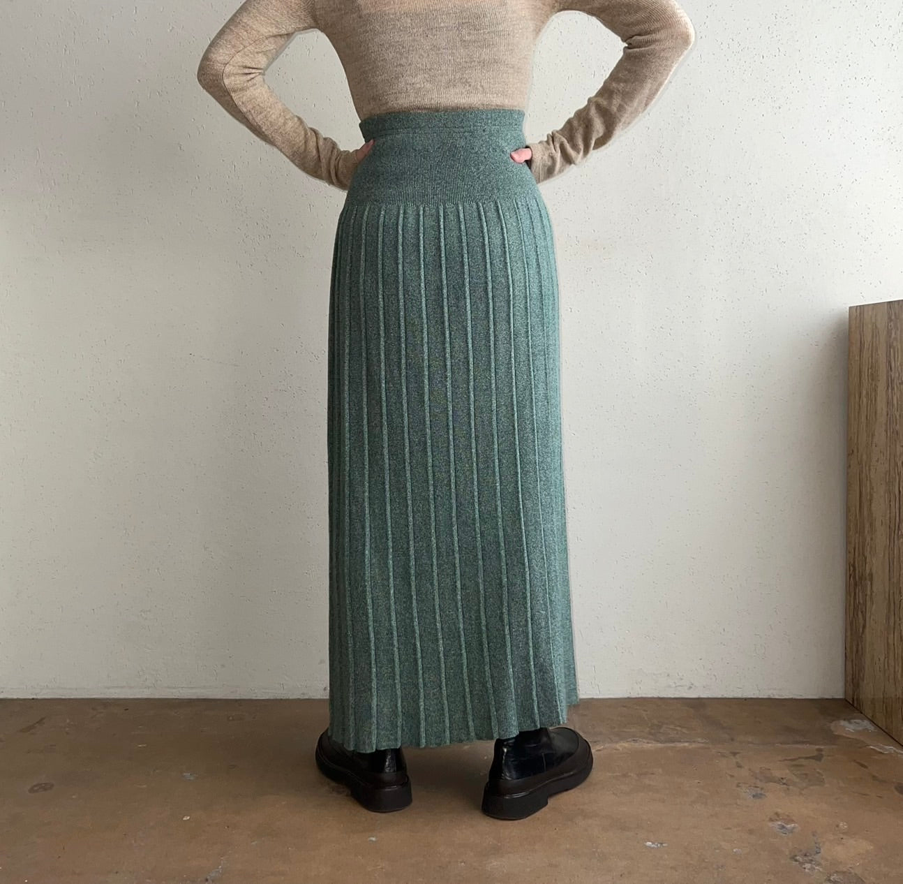 90s Cotton Knit Skirt Made in USA