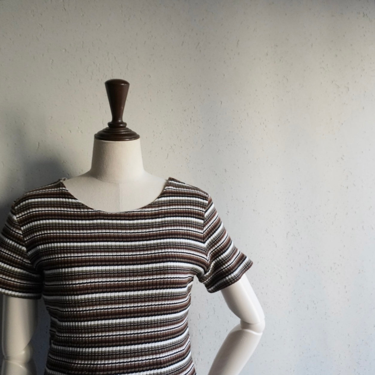 90s Brown Striped Top