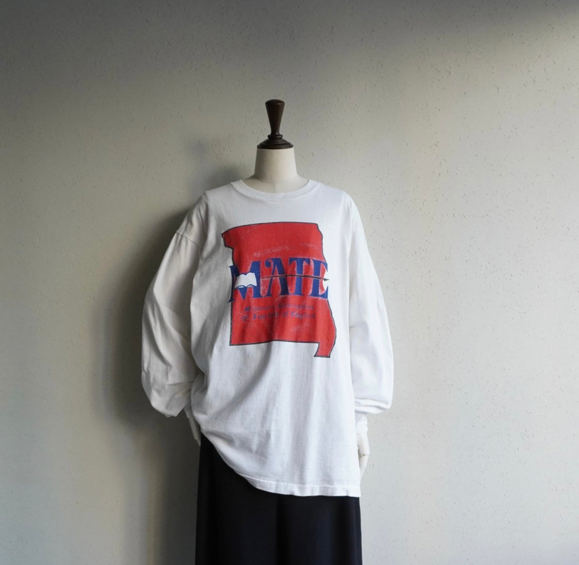 90s Printed Long T-shirt Made in USA