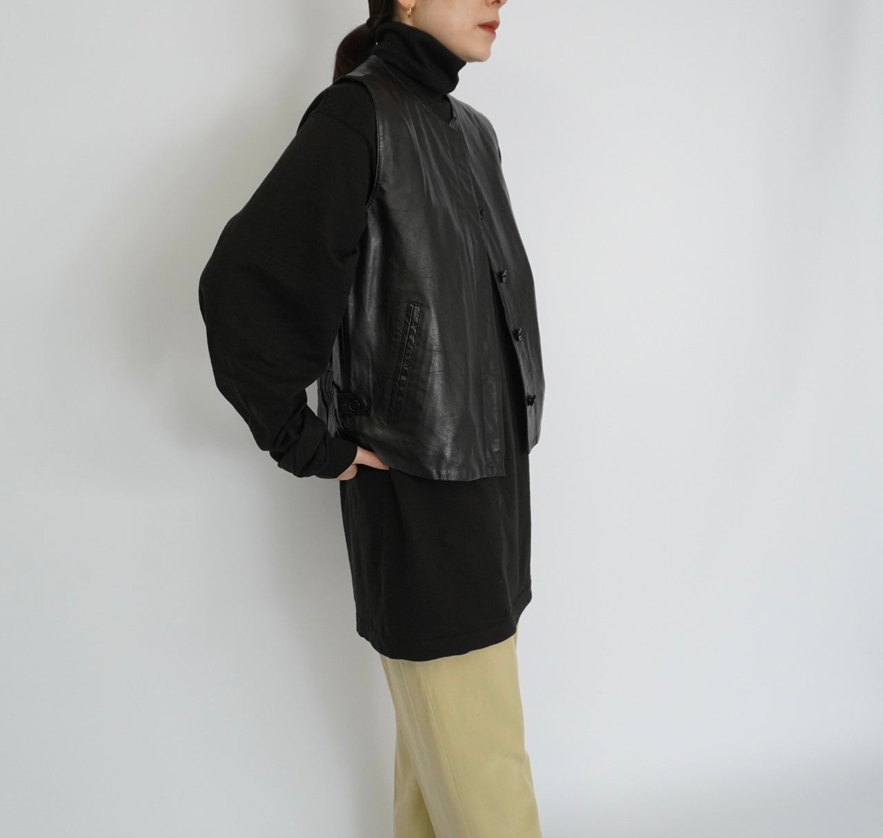 90s "harve benard" Leather Vest