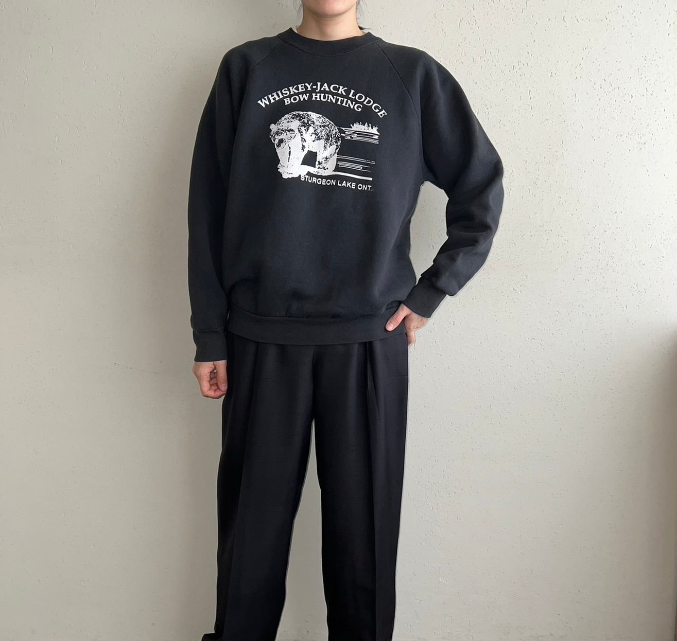 90s Printed Sweater Made in USA