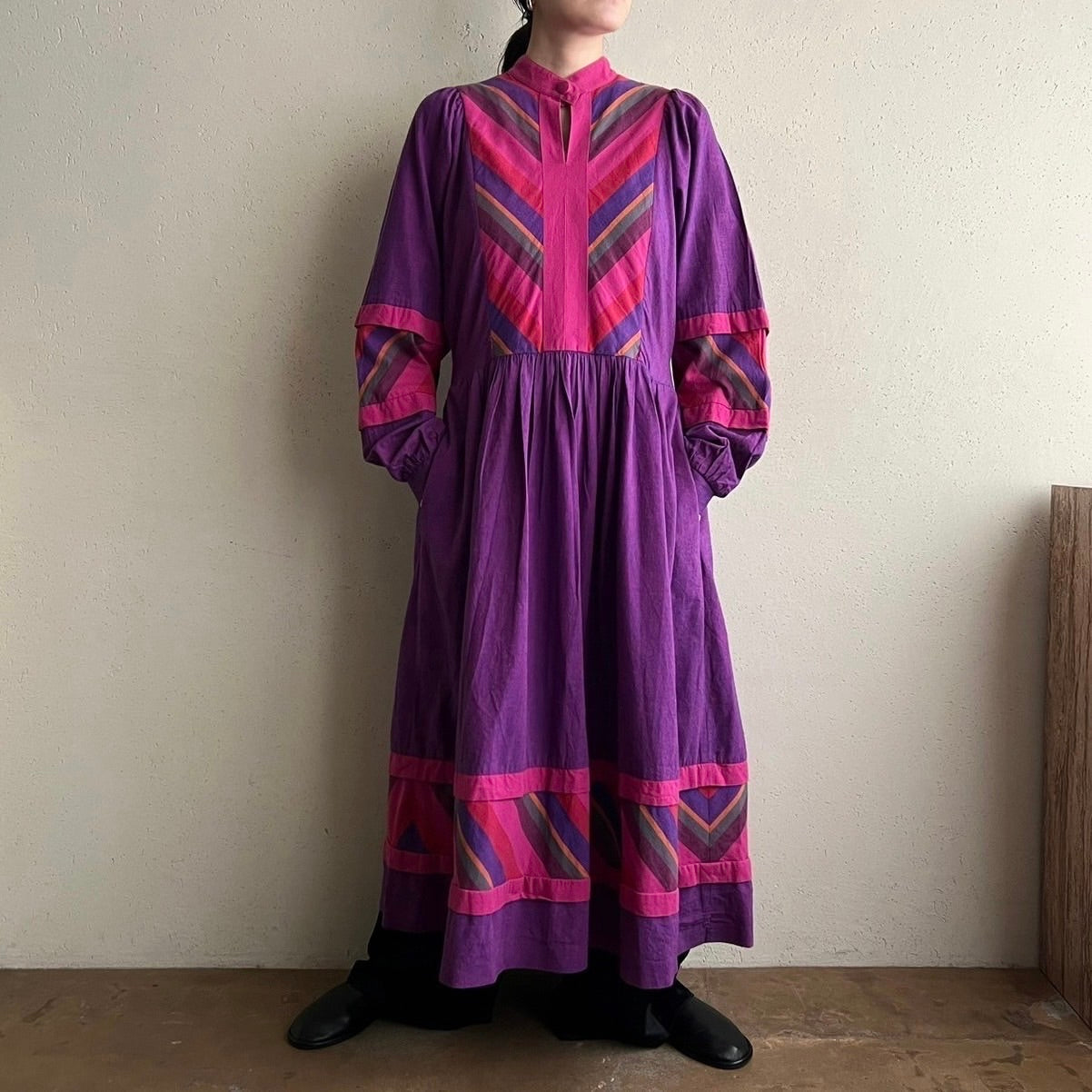 80s "Westfalenstoffe" fabric Dress Made in W.Germany