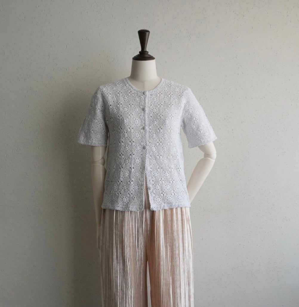 80s Hand Crocheted Top