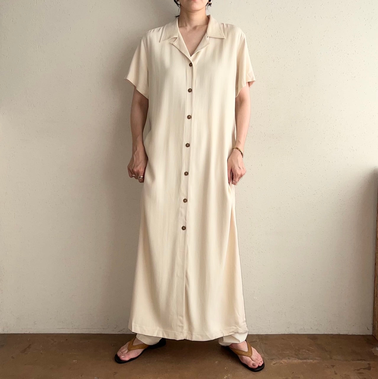 90s Silk Shirt Dress