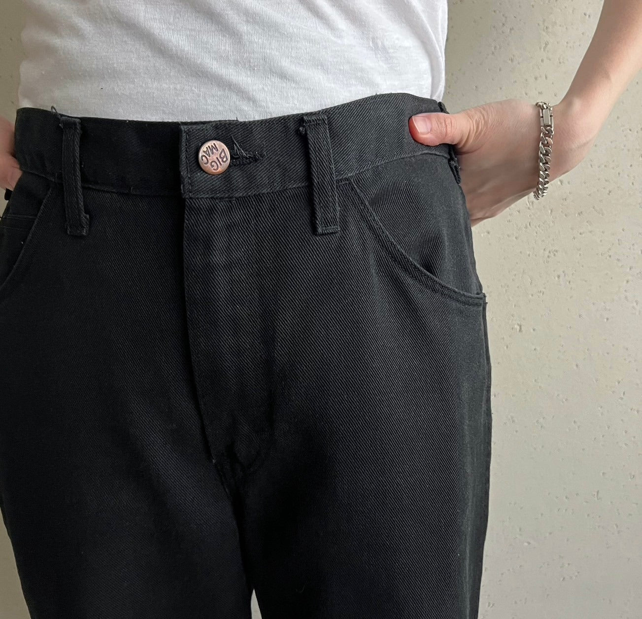 90s "BIG MAC" Black Pants