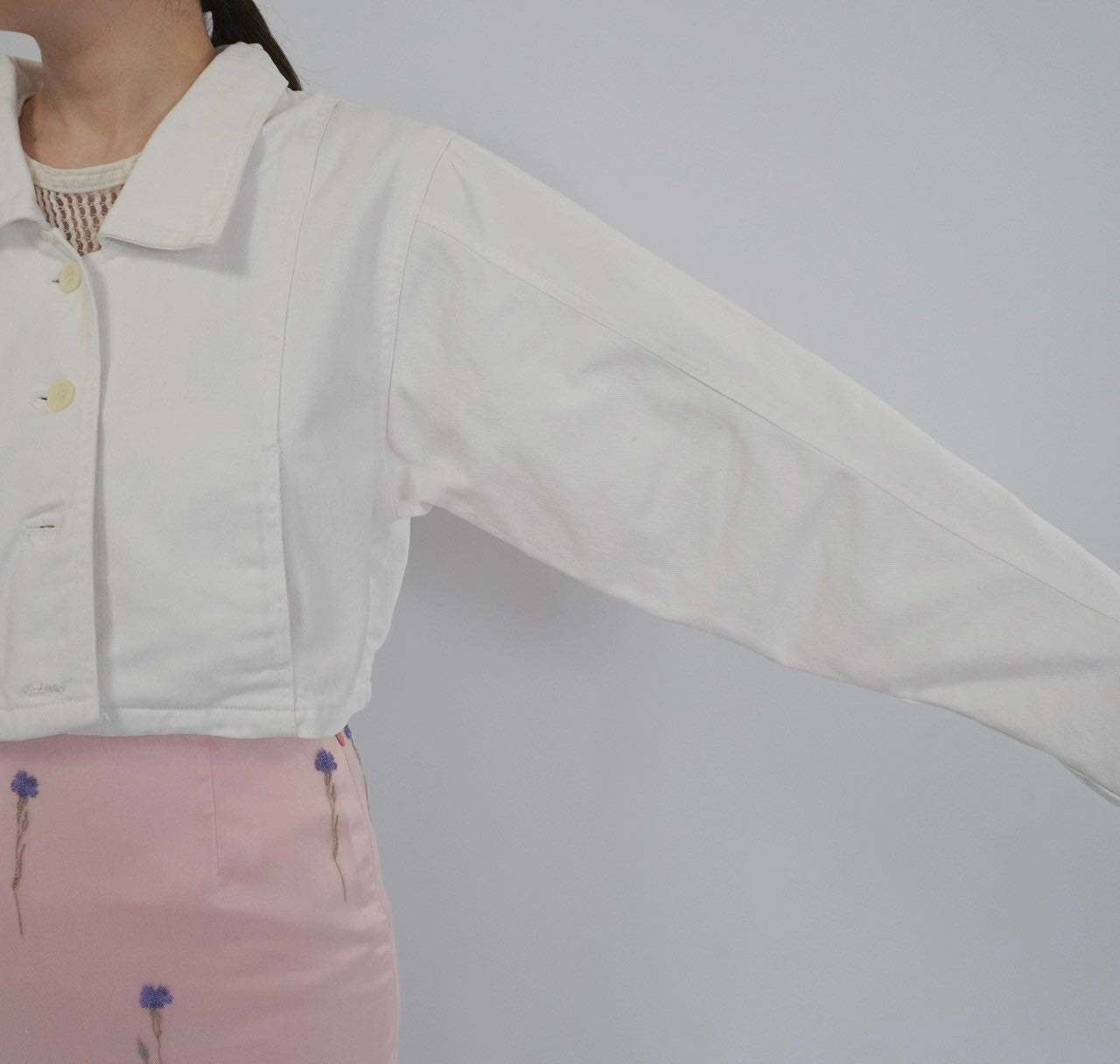 90s White Cotton Jacket