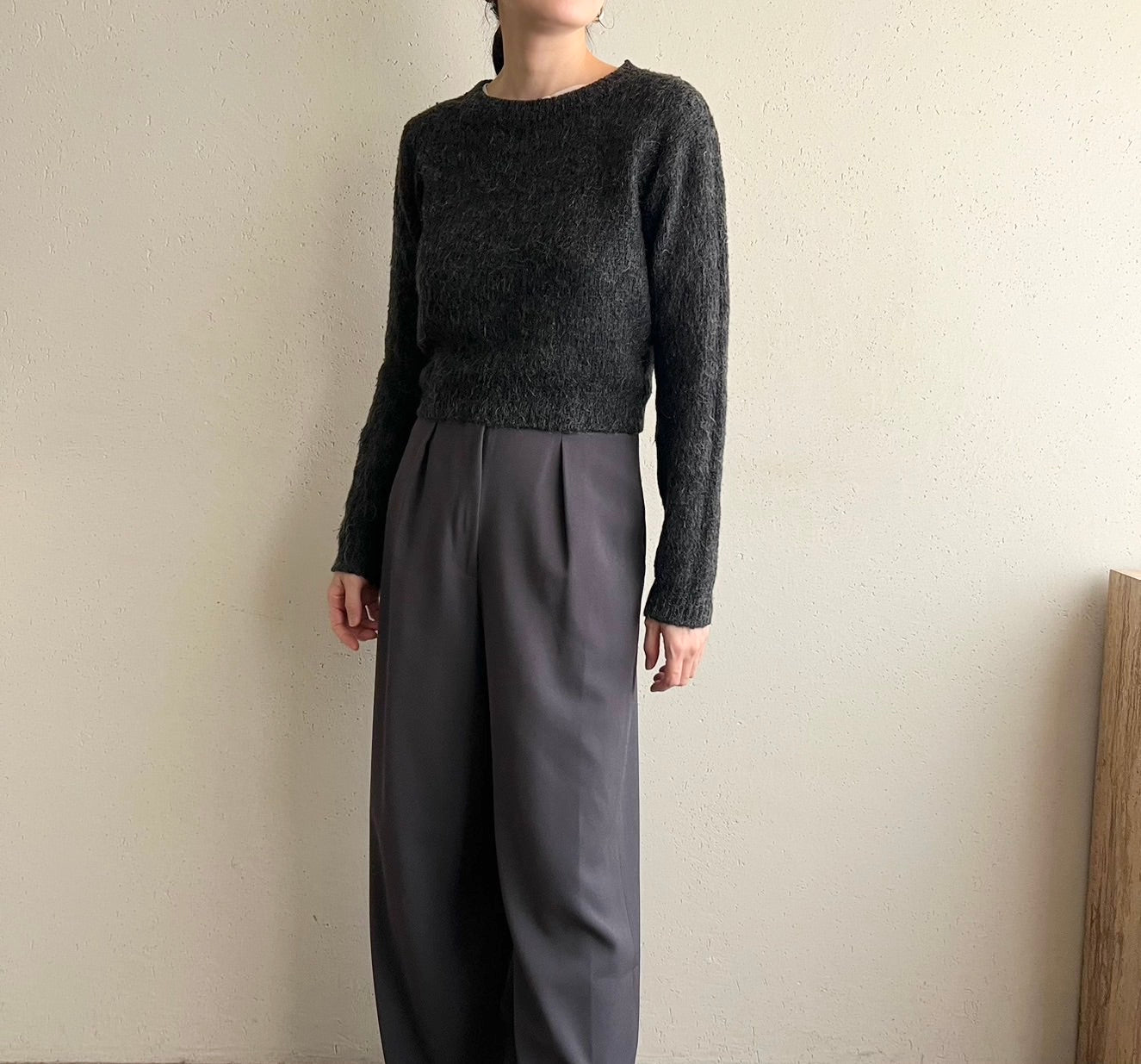 90s Cropped Light Knit Made in USA