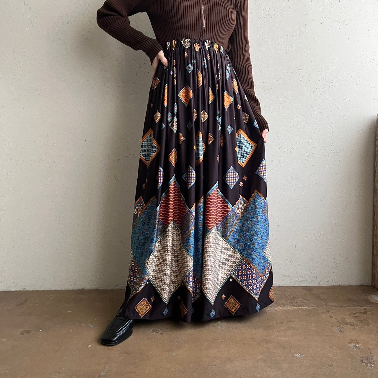 70s Printed Skirt