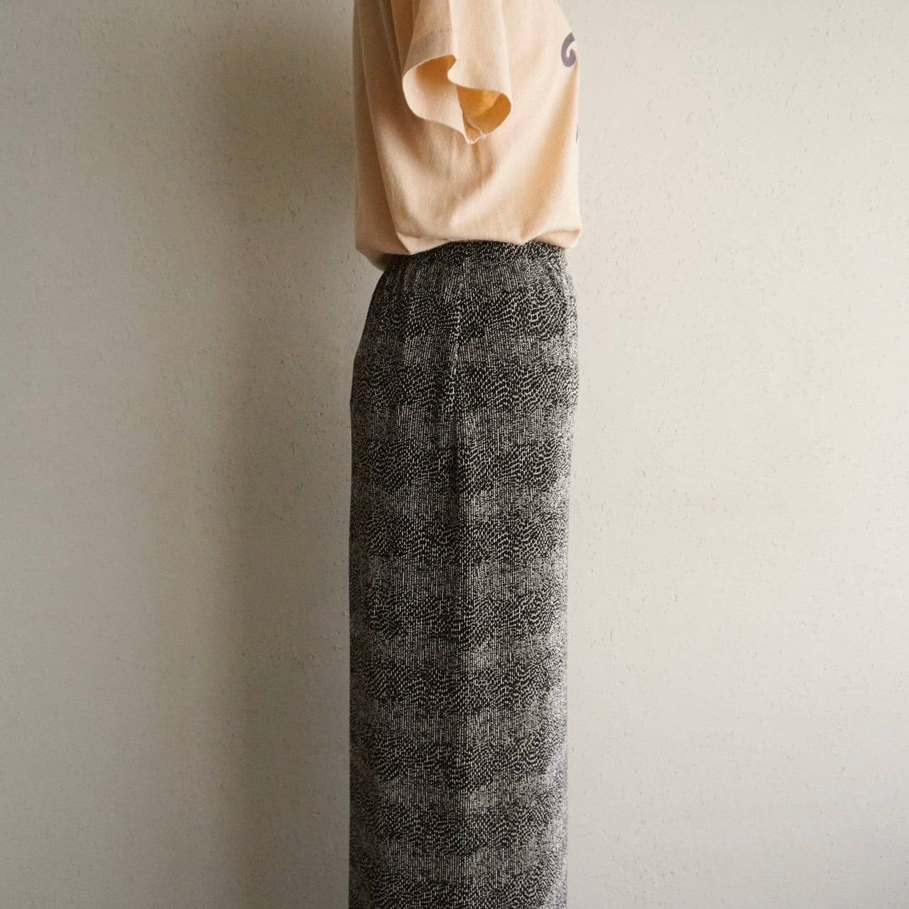 90s Pleated Print Skirt