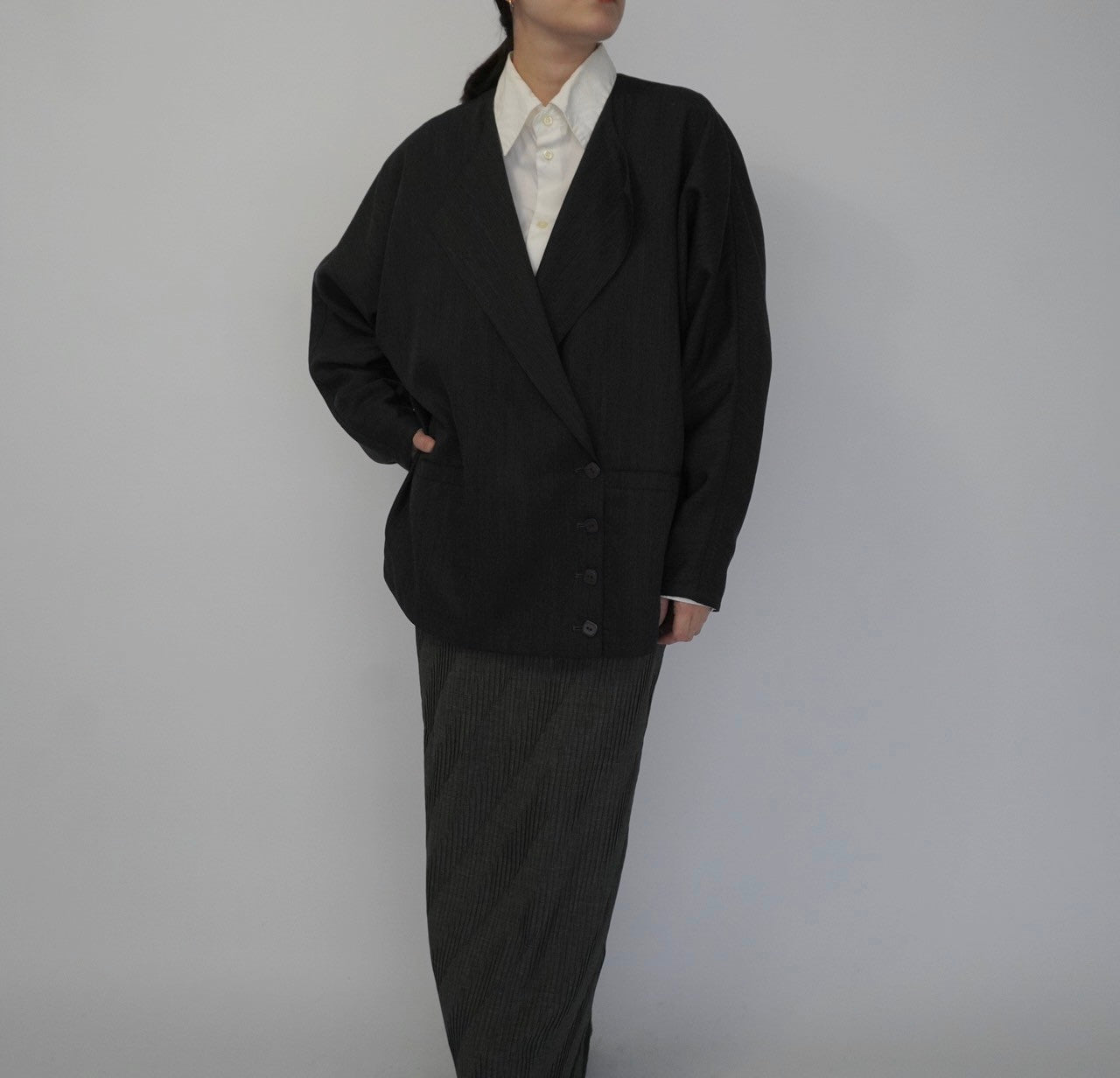 90s Design Wool Light Jacket