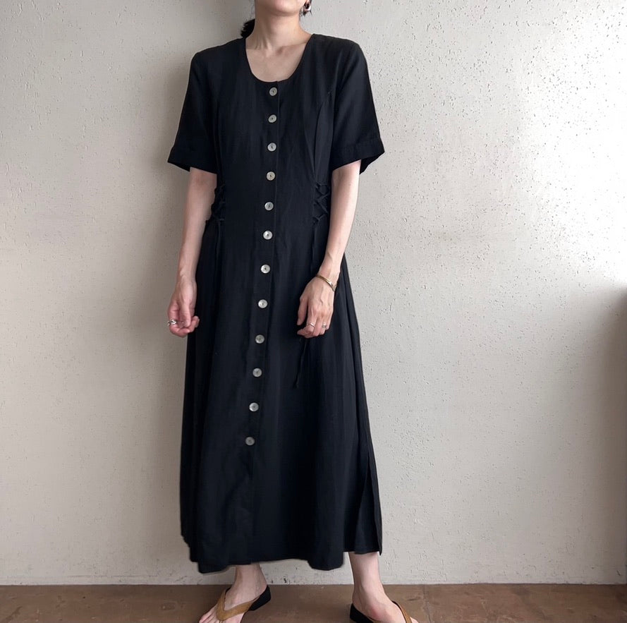 90s EURO Side Lace up Dress