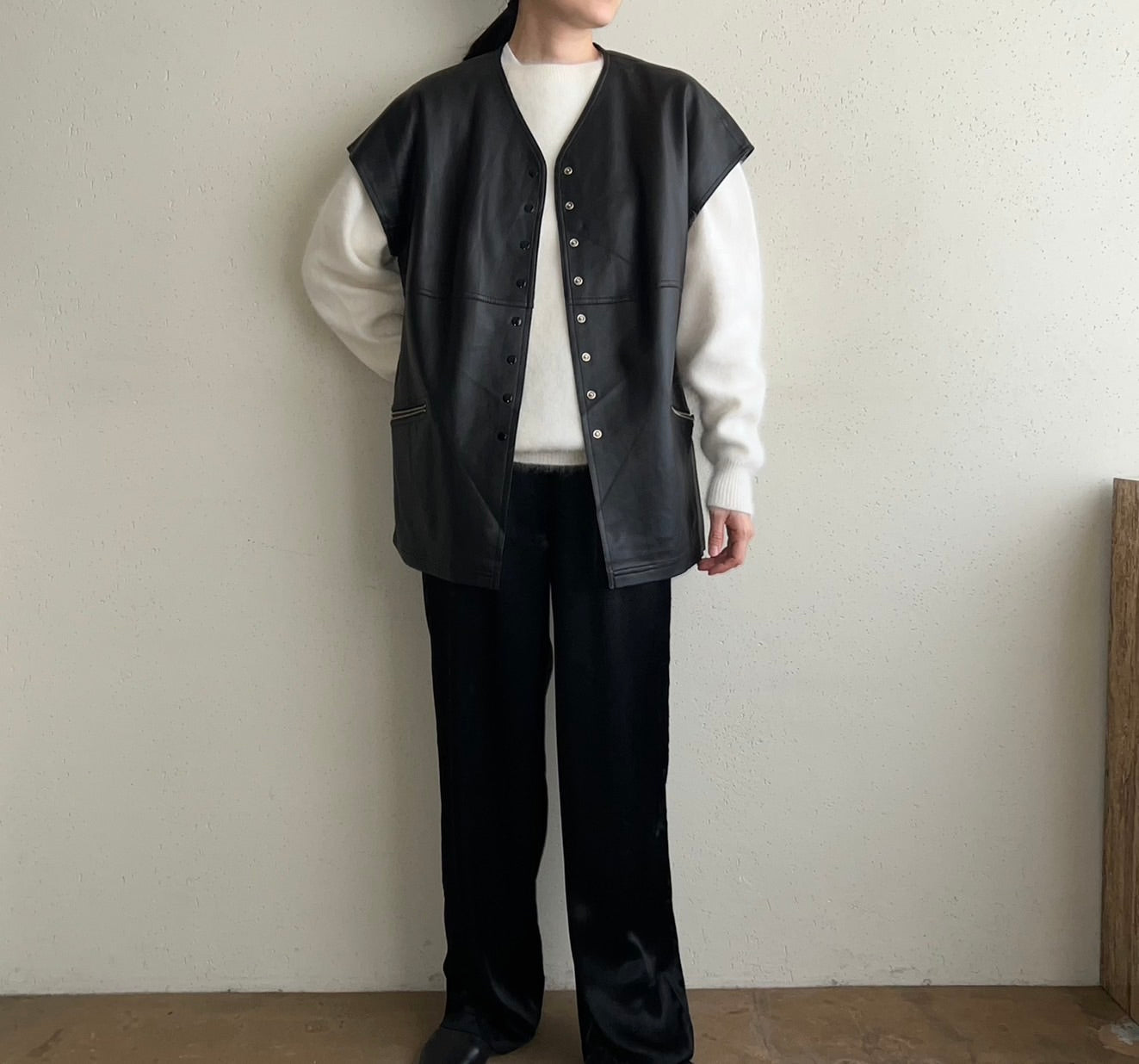 90s Faux Leather Vest