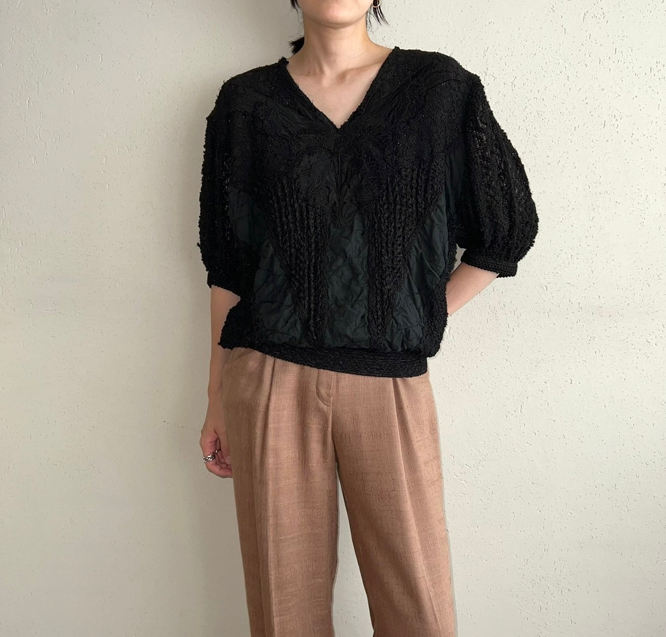 80s Design Knit Top