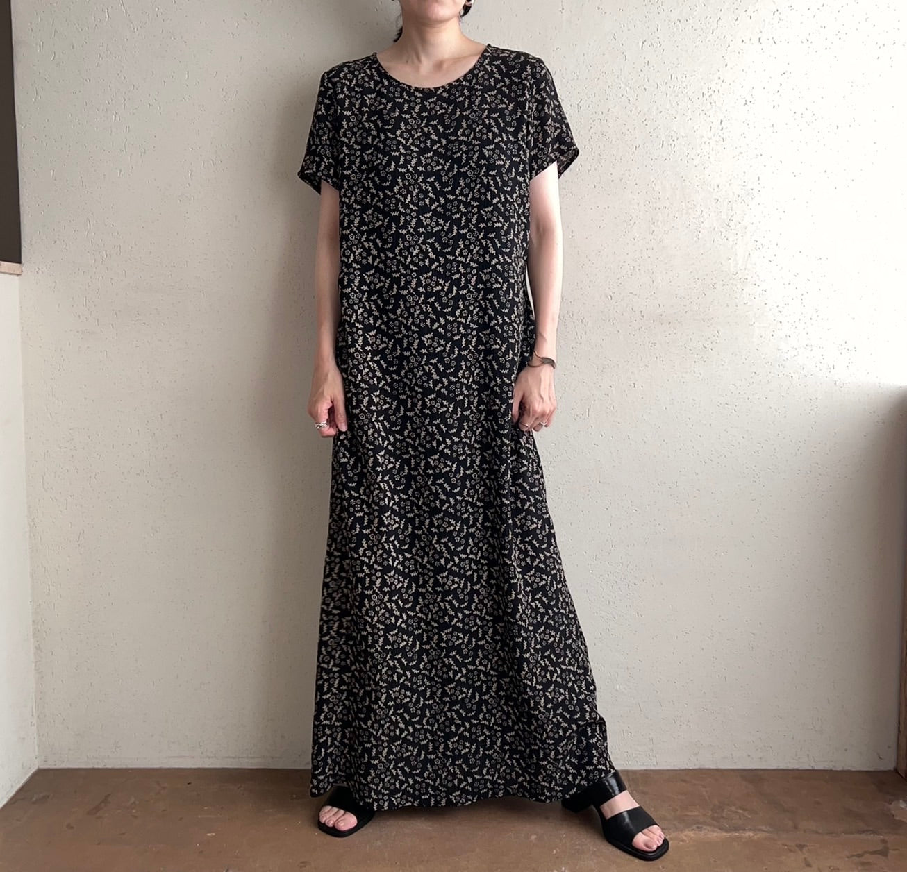 90s Silk Printed Dress