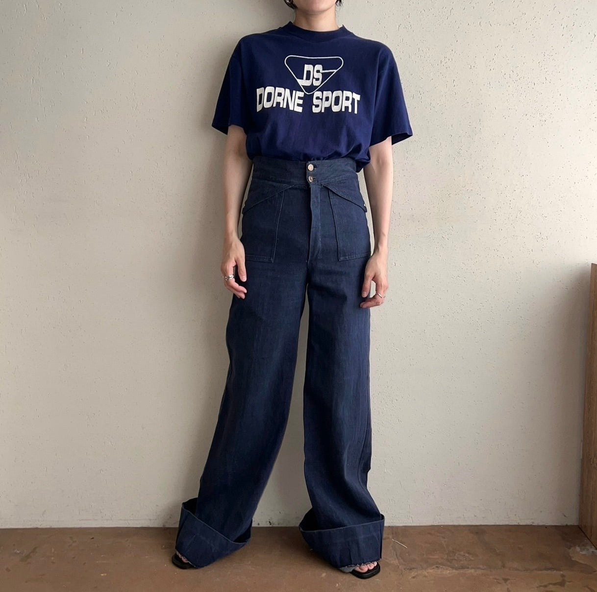 50s,60s High Waisted Denim