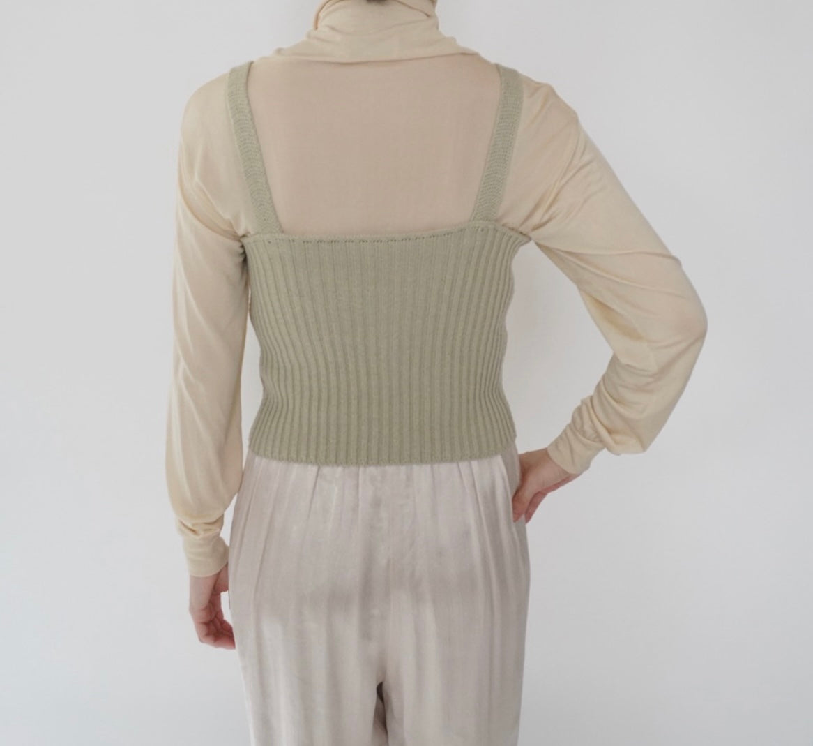 90s Ribbed Top Made in Italy