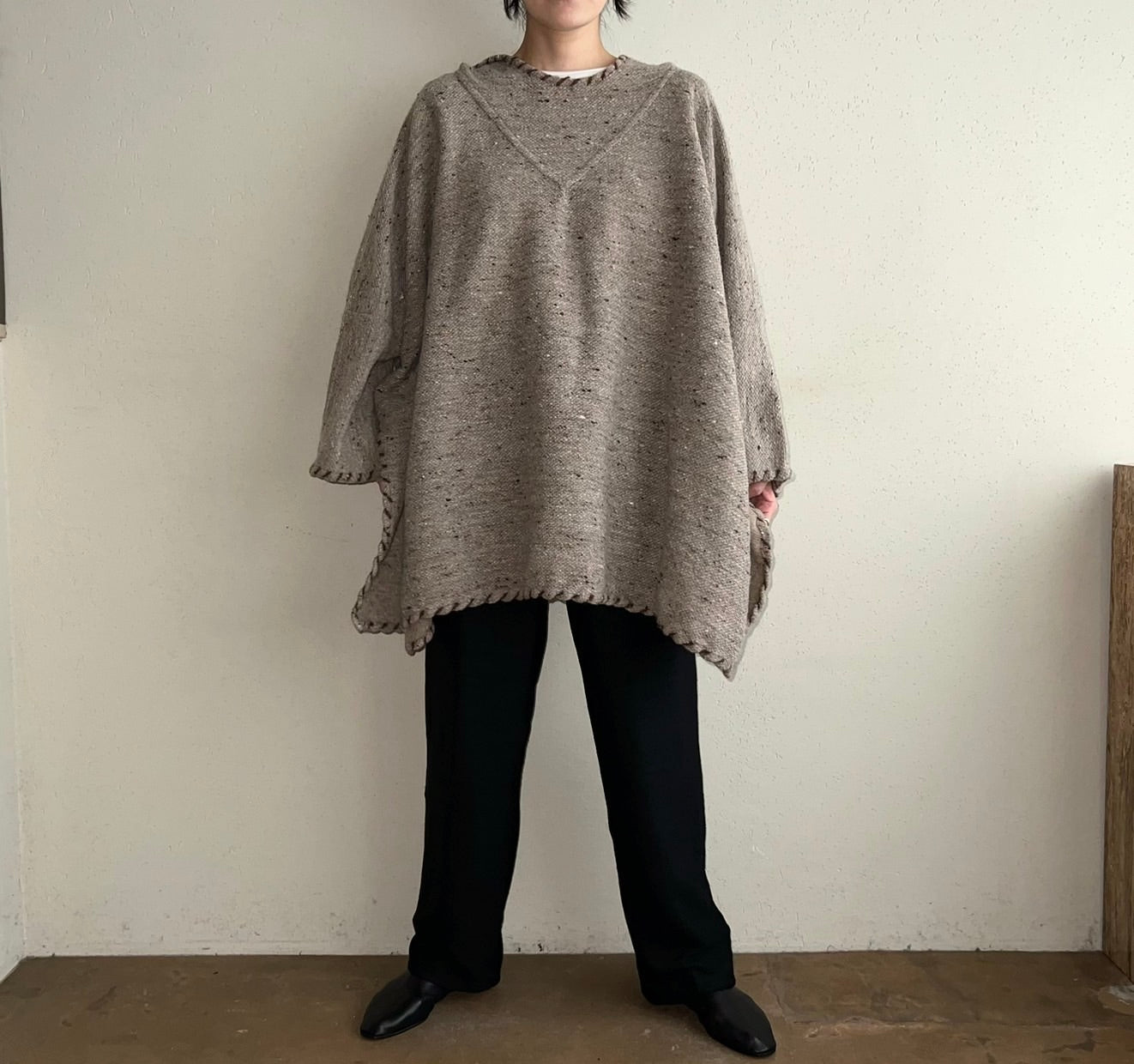 90s Hooded Poncho Made in Italy