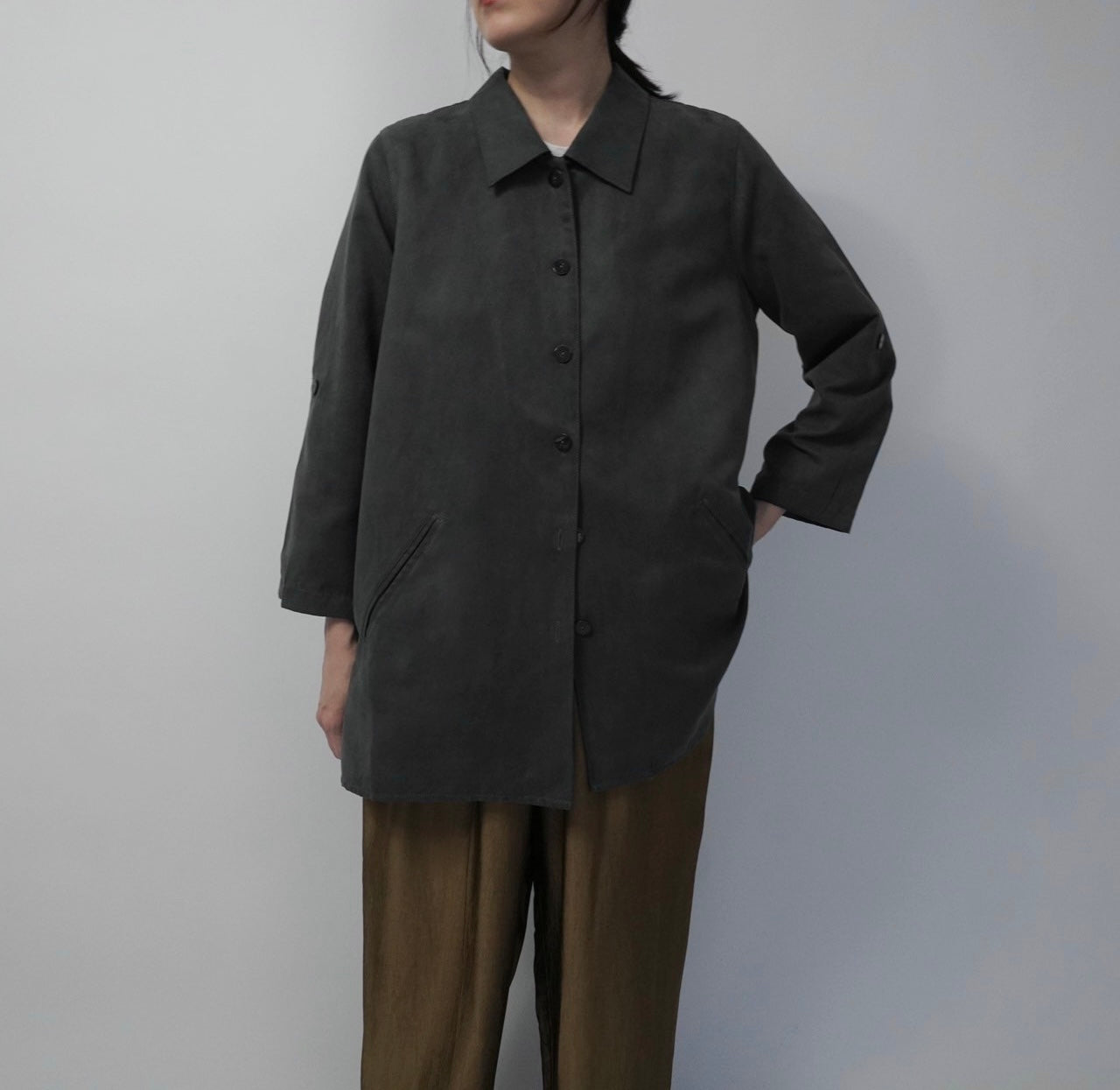 90s Faux Suede Shirt