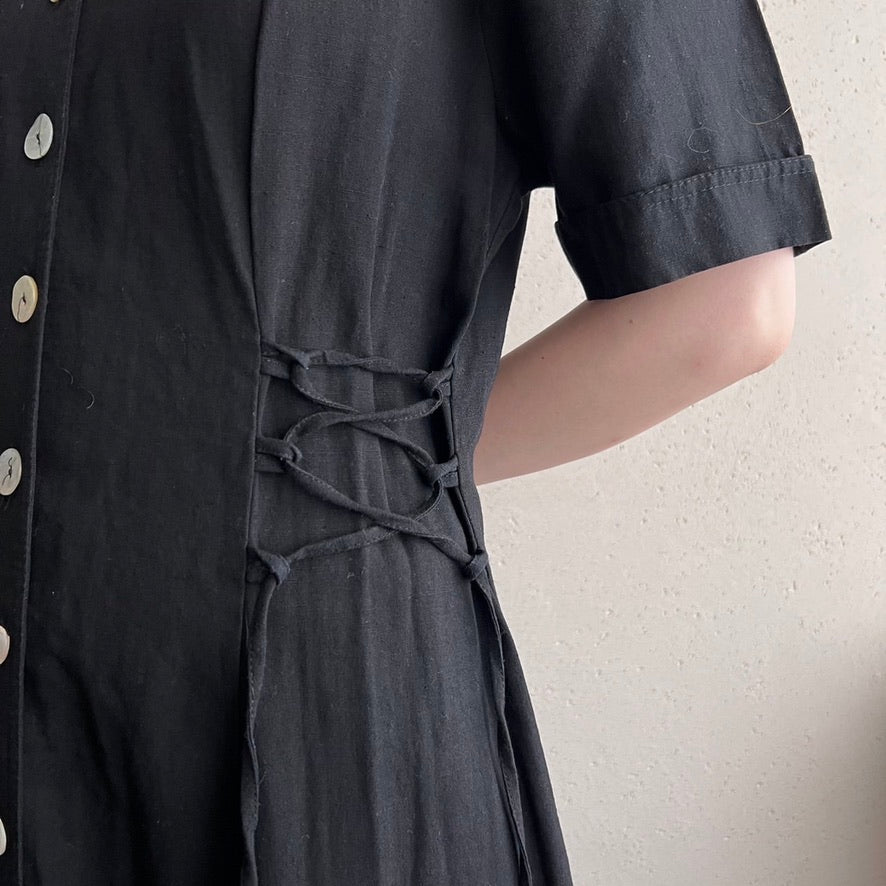 90s EURO Side Lace up Dress