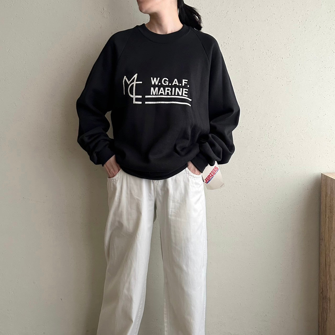 90s Printed Sweater Made in USA Dead Stock
