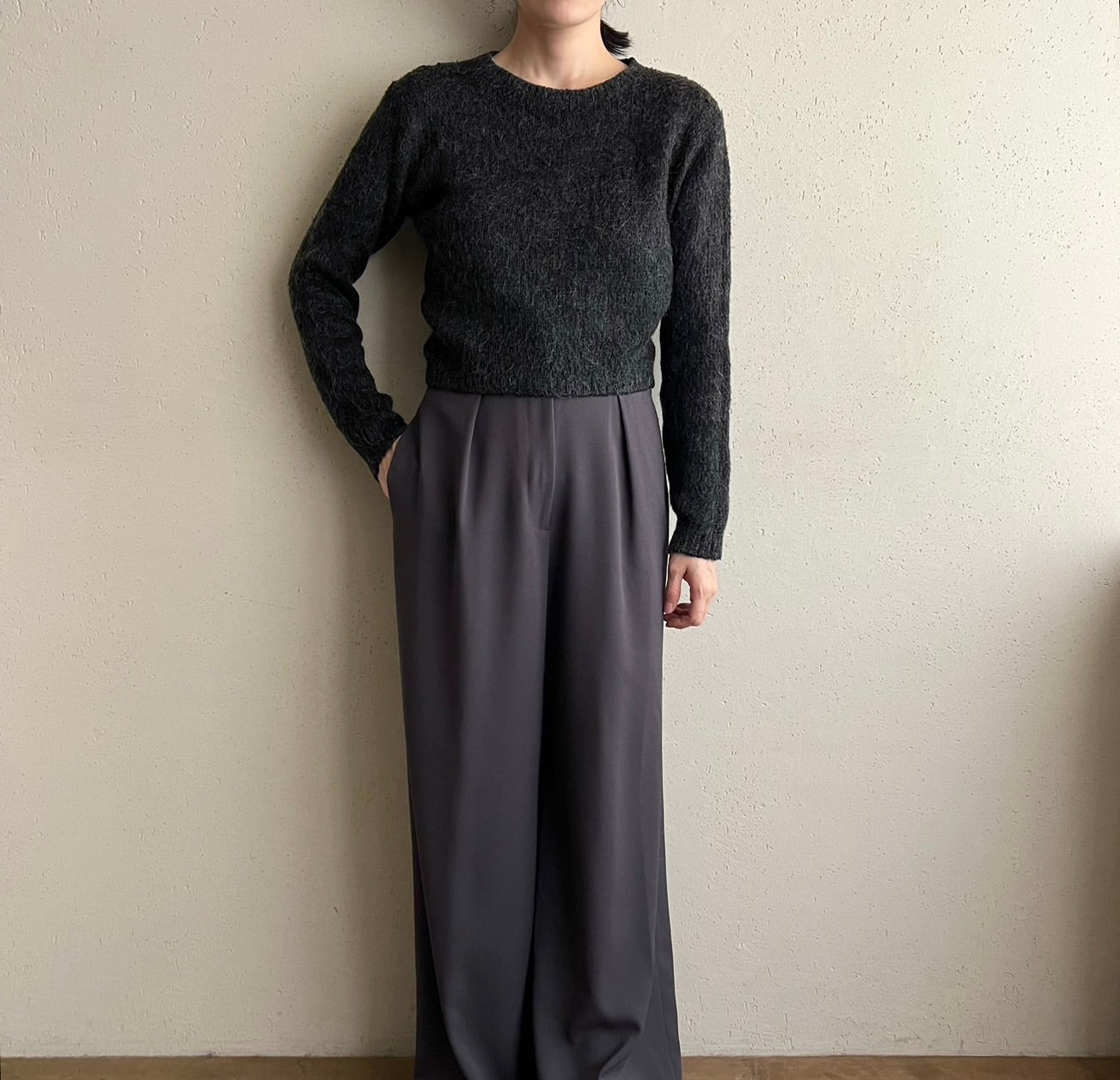 90s Cropped Light Knit Made in USA