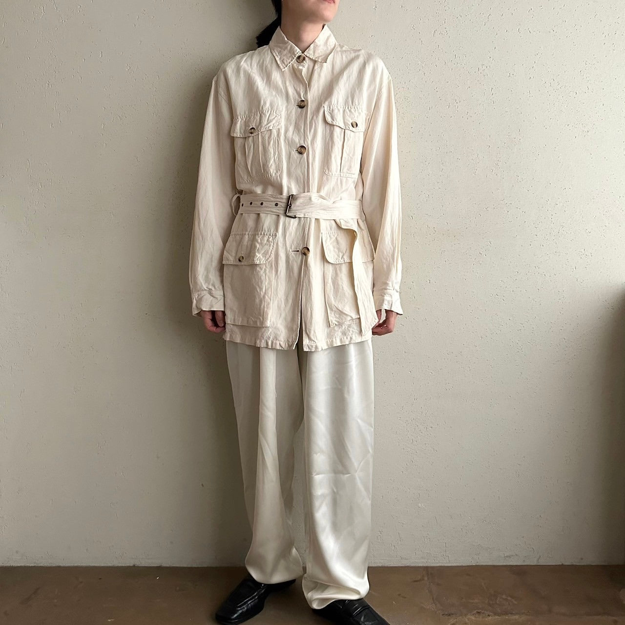 90s Silk Belted Jacket