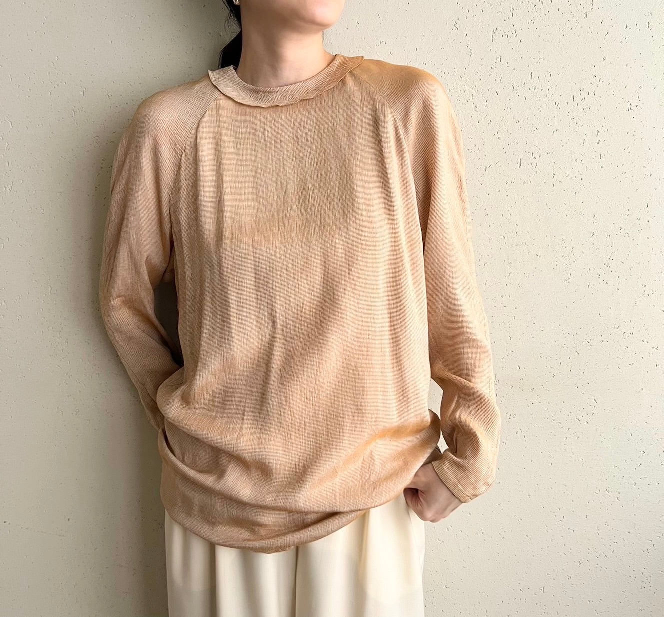 90s Pale Orange Blouse
