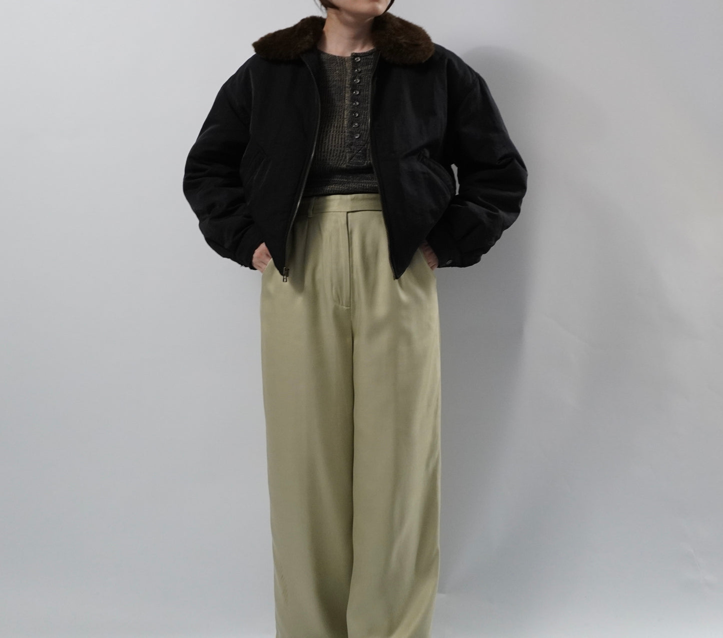 90s Black Nylon Jacket