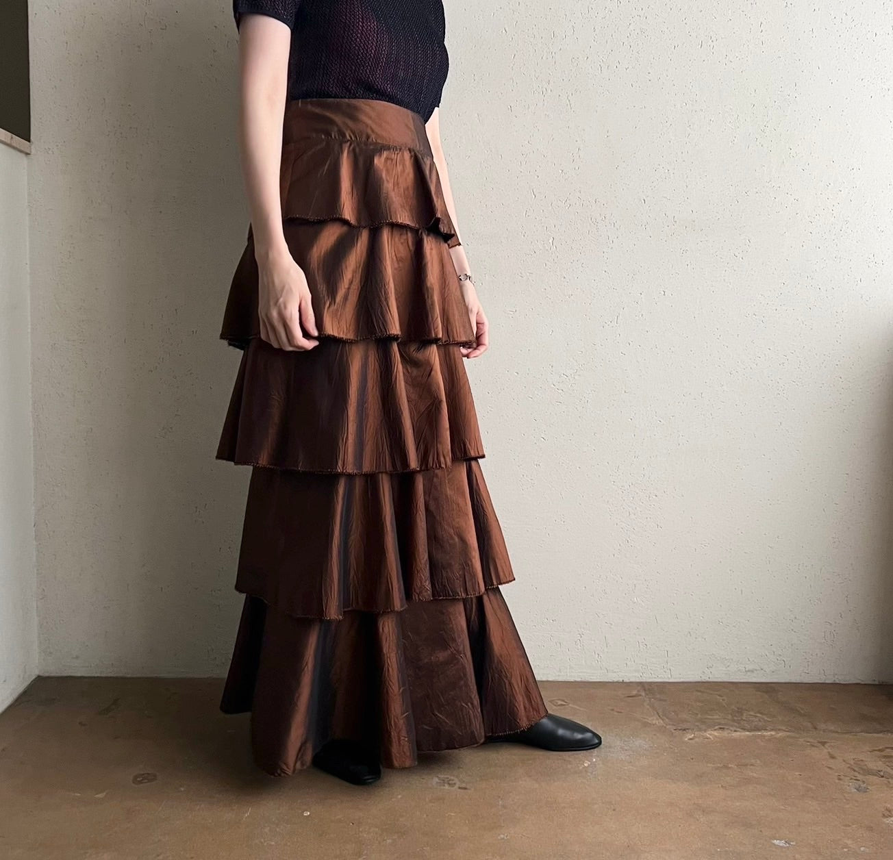 90s Silk Design Skirt Made in USA
