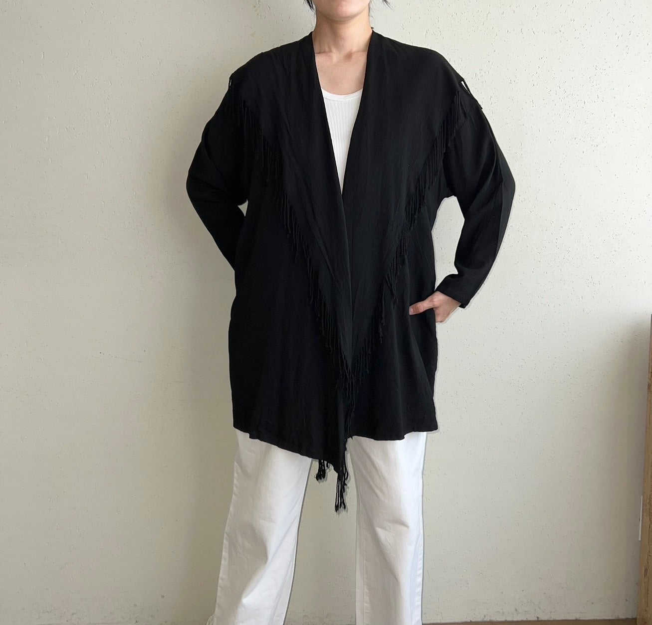 90s Fringe Robe Made in USA