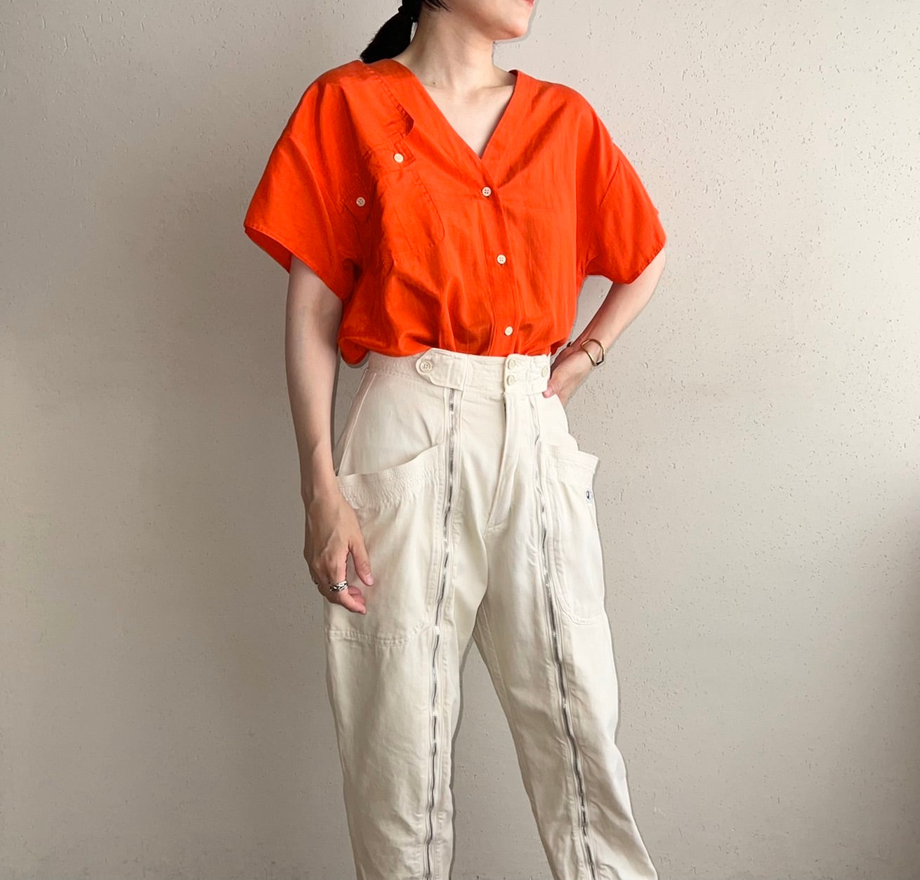 90s Silk Design Blouse