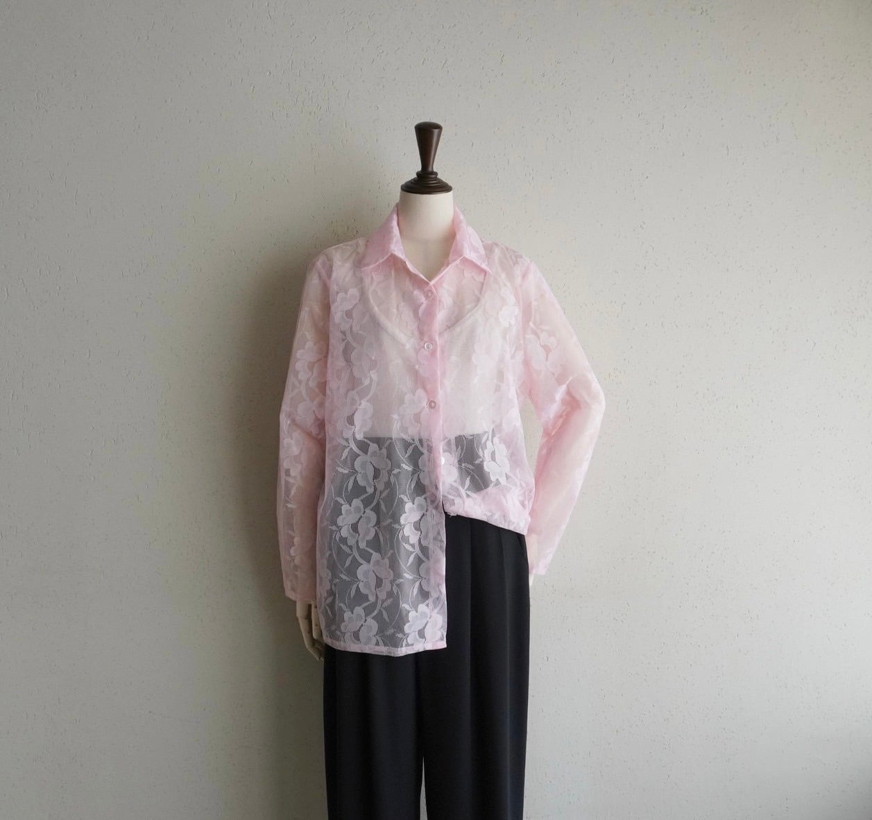 90s Sheer Design Shirt Made in USA