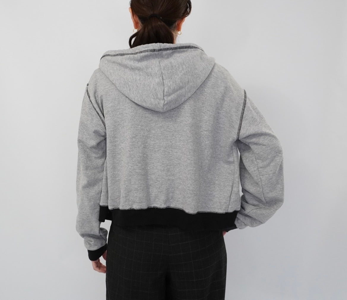 90s Hooded Zip Sweater