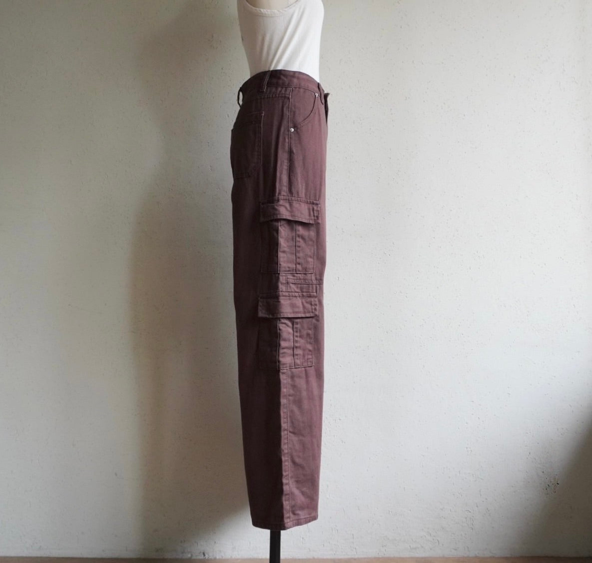 Brown Work Wide Pants
