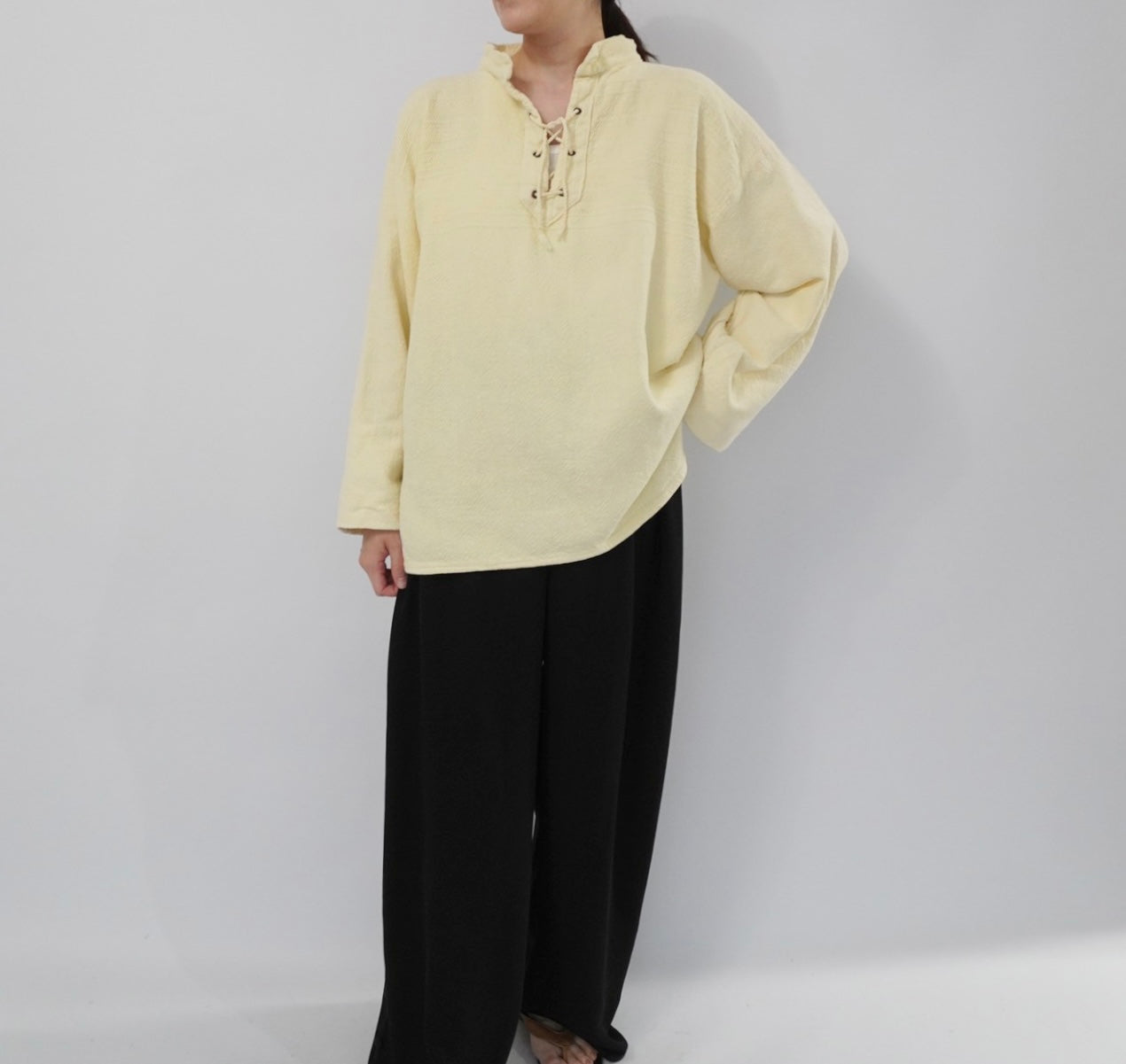 80s Lace up Top