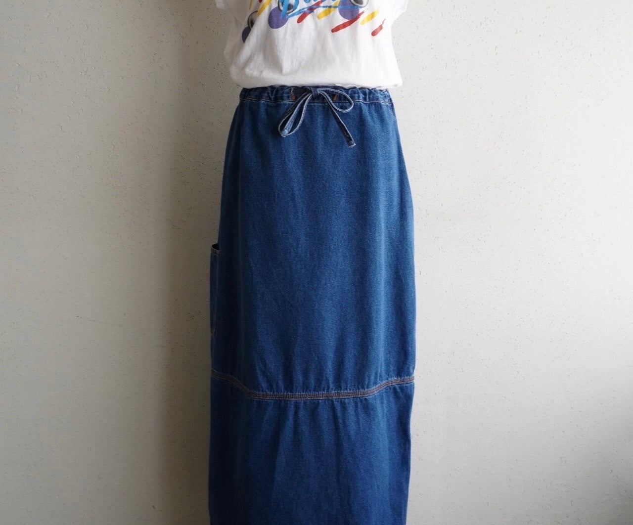 90s Denim Maxi Skirt