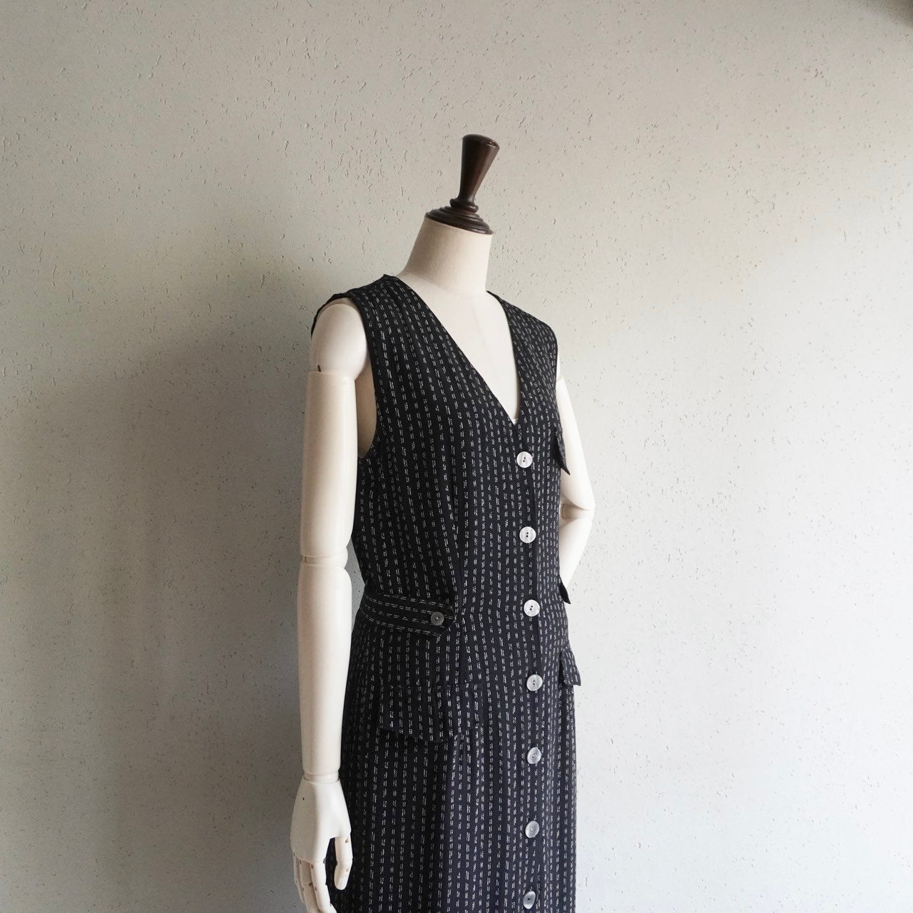90s Sleeveless Printed Dress Made in Canada