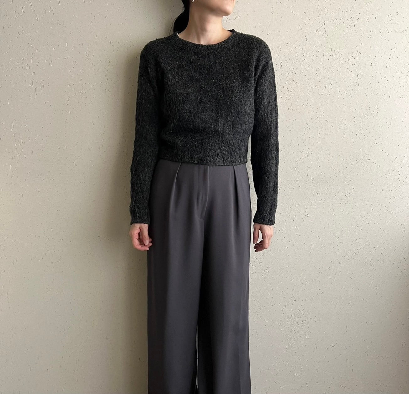 90s Cropped Light Knit Made in USA