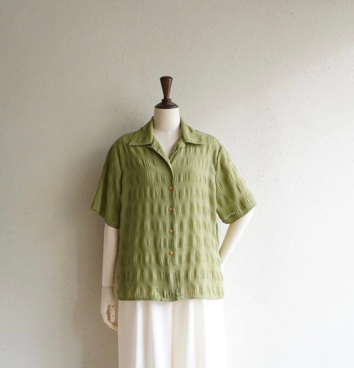 90s Pleat Green Shirt