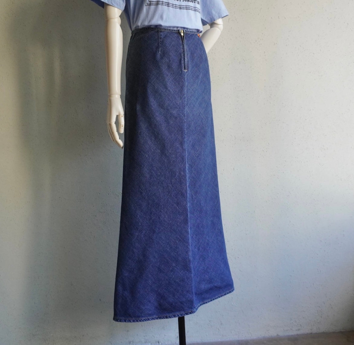 90s Denim Maxi Skirt Made in Italy