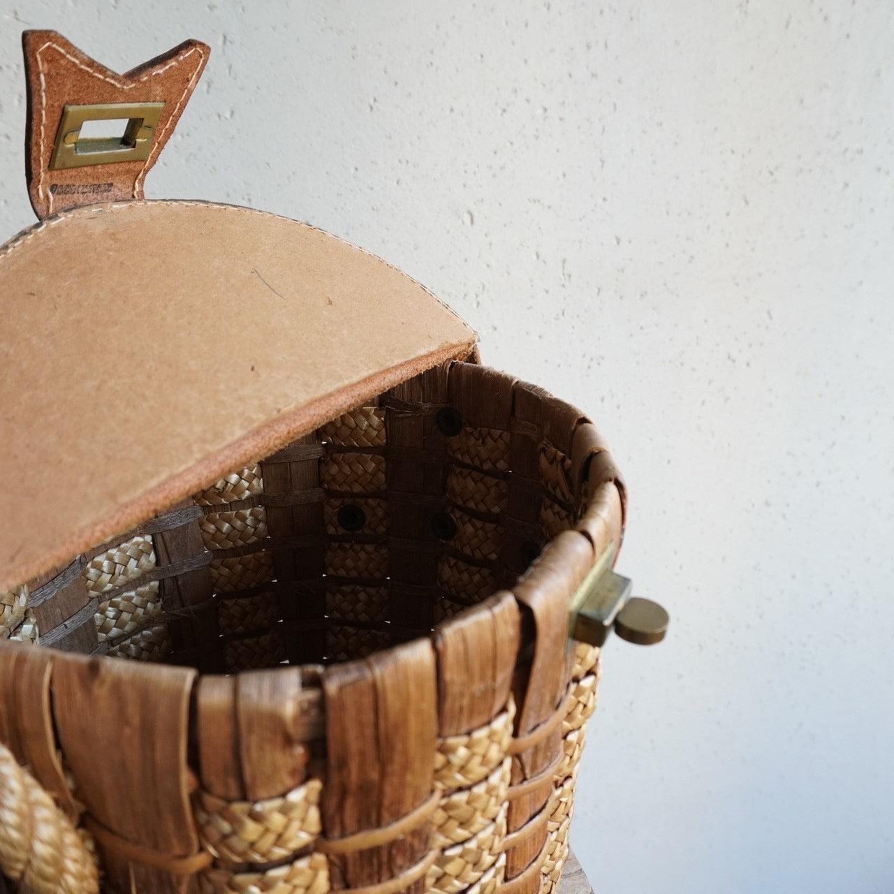 50s,60s Straw Basket Bag
