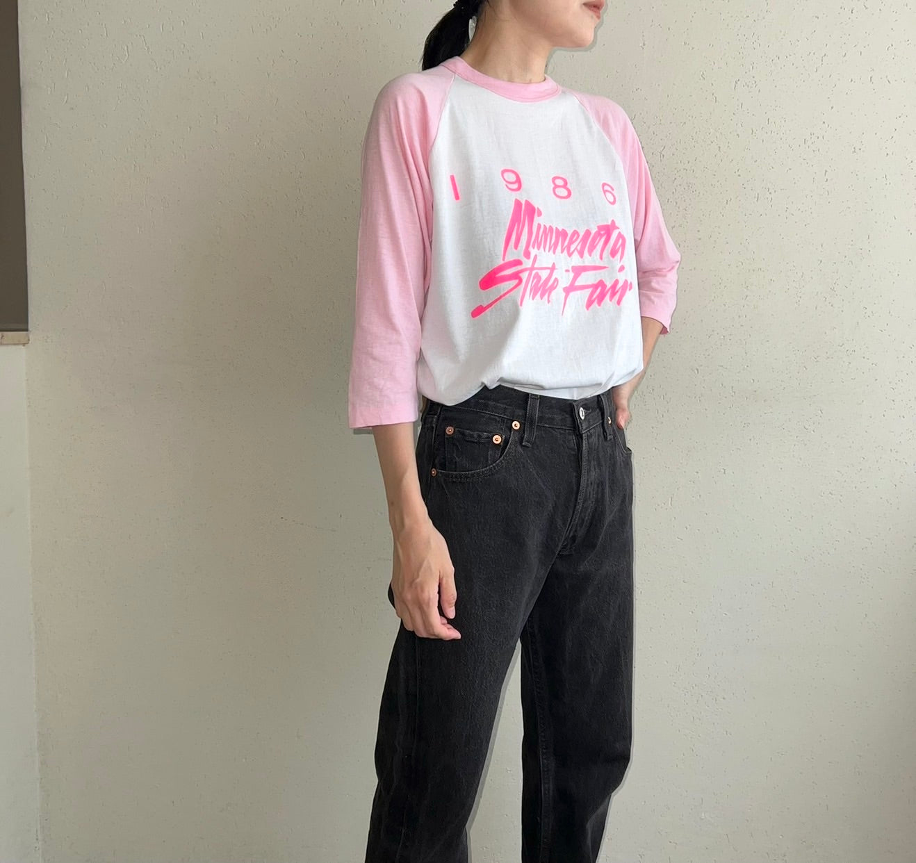 80s Raglan Sleeve T-shirt Made in USA