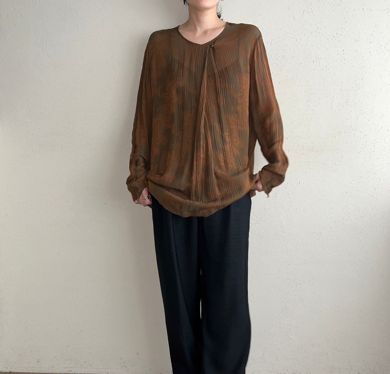 90s "Calvin Klein " Sheer Blouse