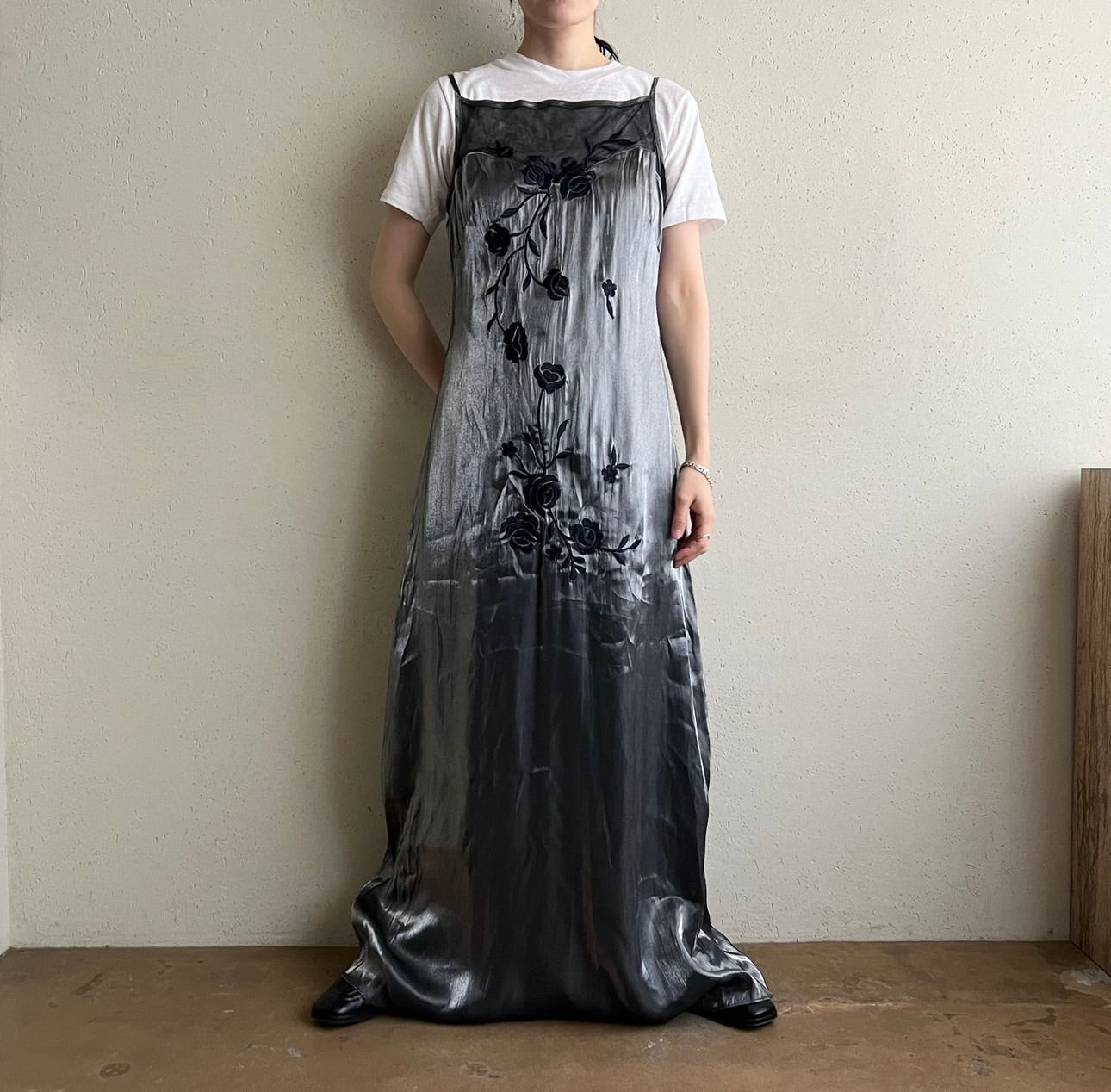 90s Shiny Maxi Dress Made in Canada