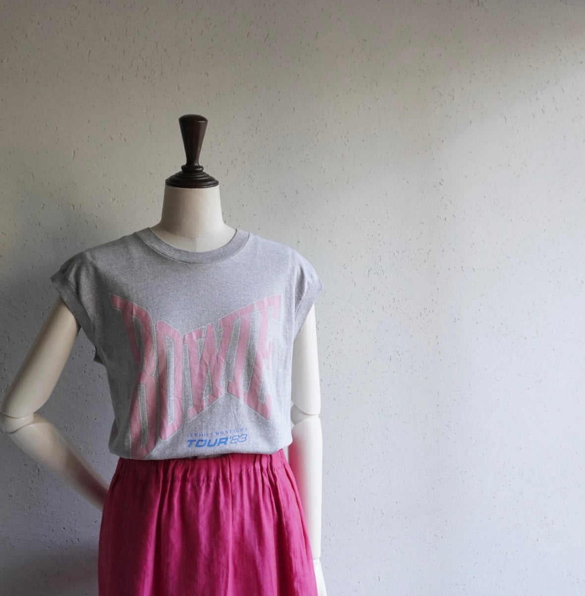 80s "David Bowie 83s Tour “ Printed Sleeveless T-shirt Made in USA