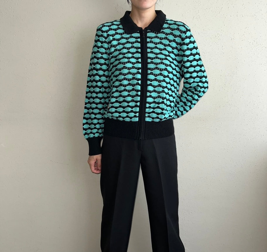 90s Zip Knit Top