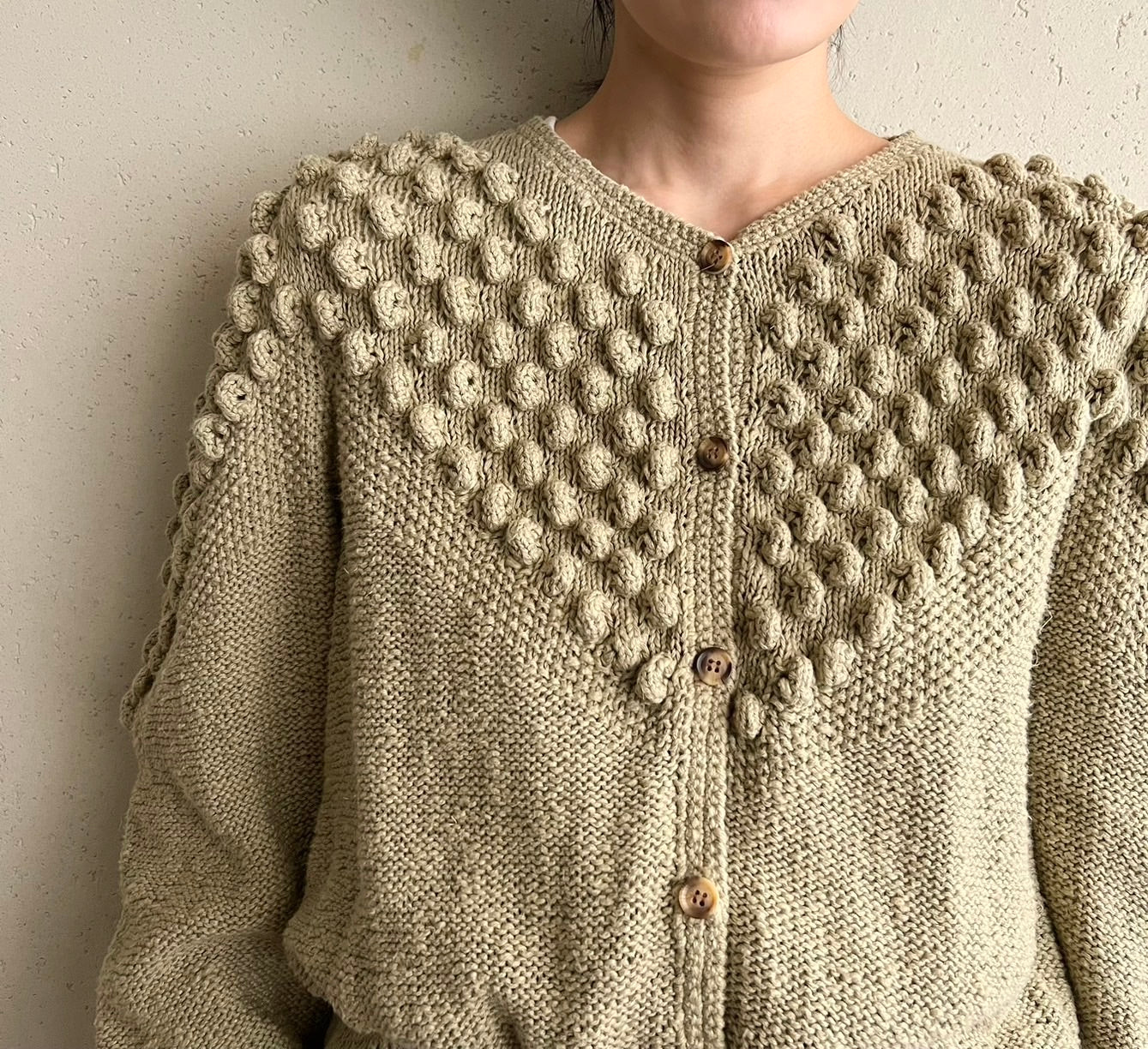 90s EURO Linen Knit Cardigan