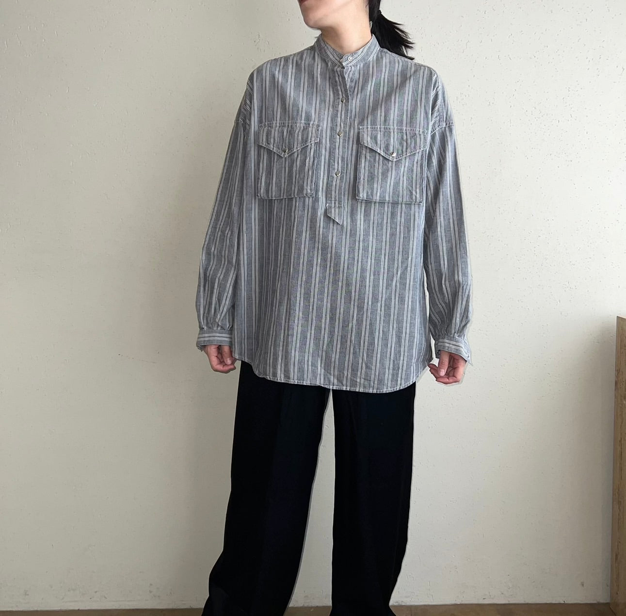90s Striped Pullover Shirt
