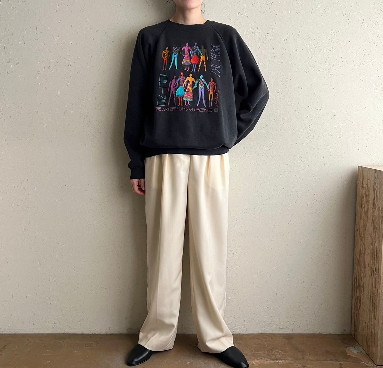 80s Printed Sweater Made in USA